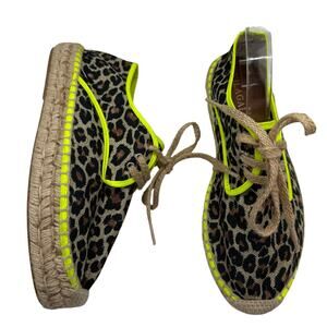 Vilagallo Tropico Blucher Espadrille Shoe In Leopard Size 39 / 9